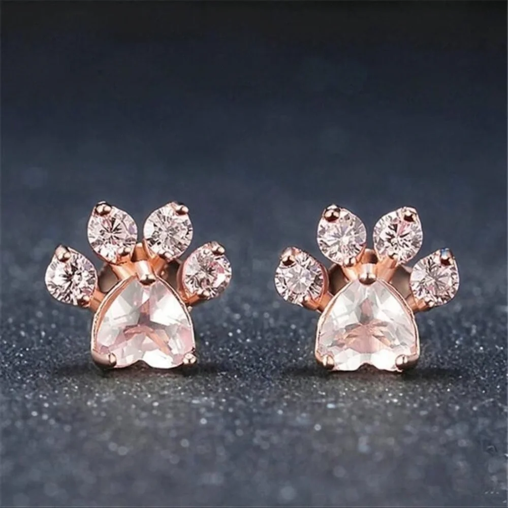 🐾 Paw Print Earrings 🐾 - Picture 1 of 5